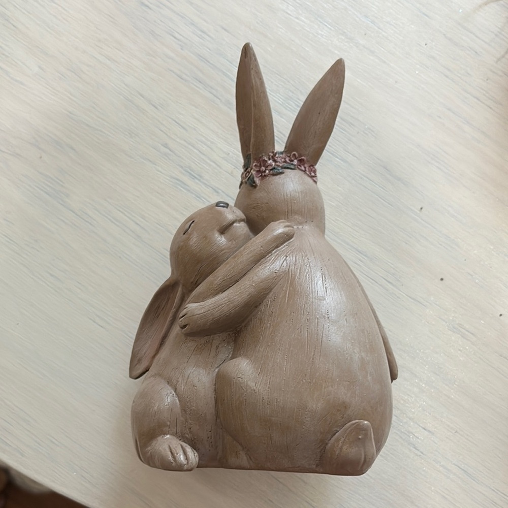 Charming Brown Rabbit Figurine